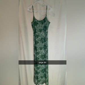 Green Floral Maxi Dress